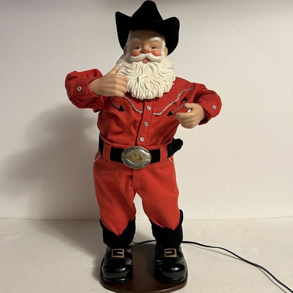 Holly Jolly Rock Santa Alan Jackson Singing Hip-Swingin' Santa Cowboy 1999 Video - Picture 3 of 7